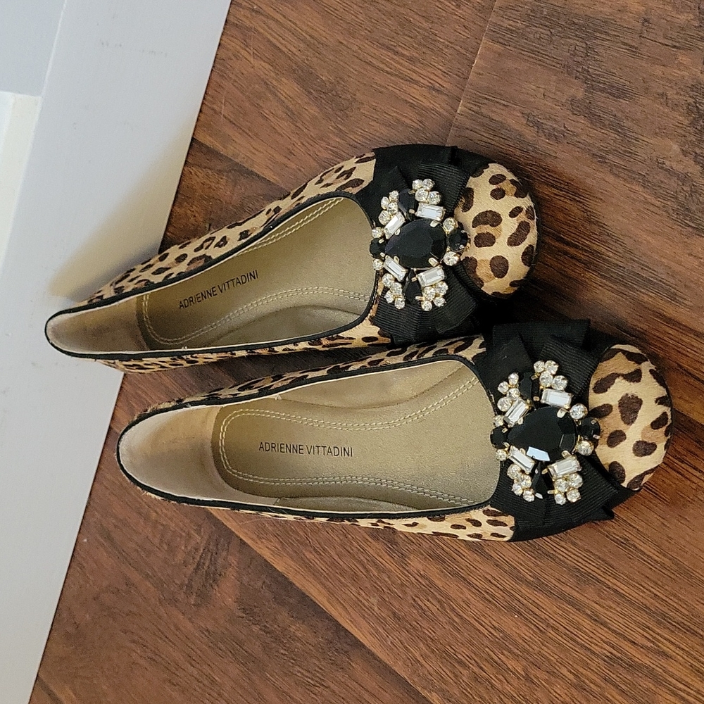 Adrienne Vittadini leopard print flats